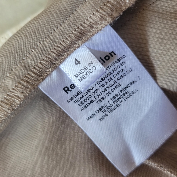 Reformation Mason Pant in Khaki - Picture 5 of 7